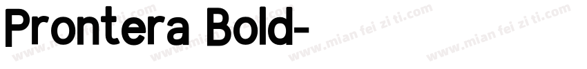 Prontera Bold字体转换